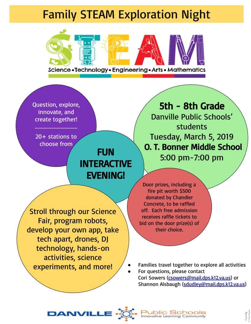 STEAM Exploration Night at Bonner Middle School