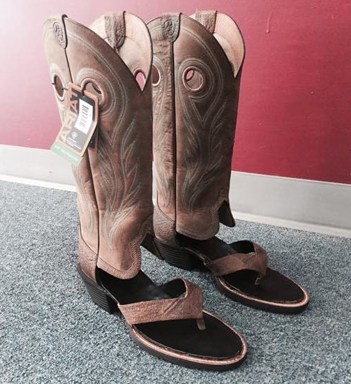 sandal cowboy boots
