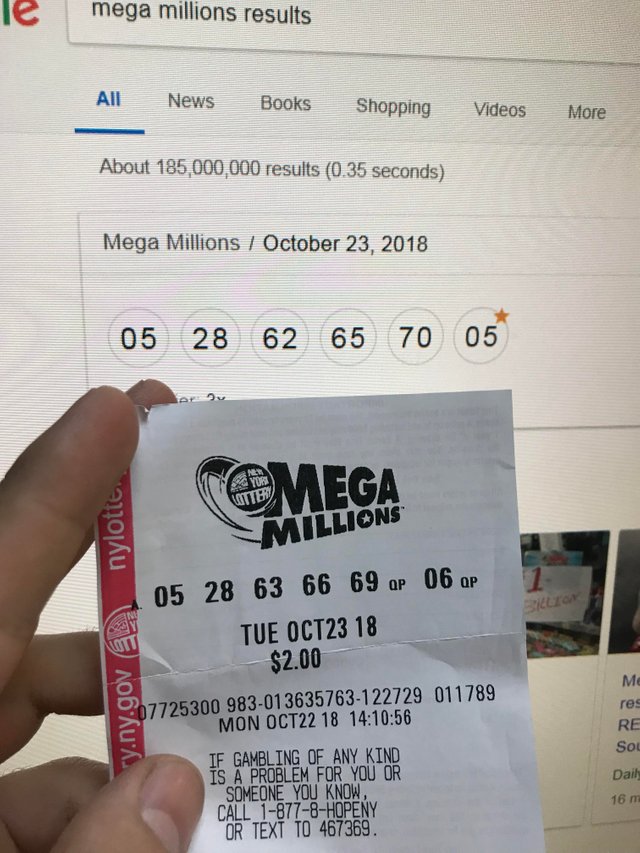 missed lottery ticket 