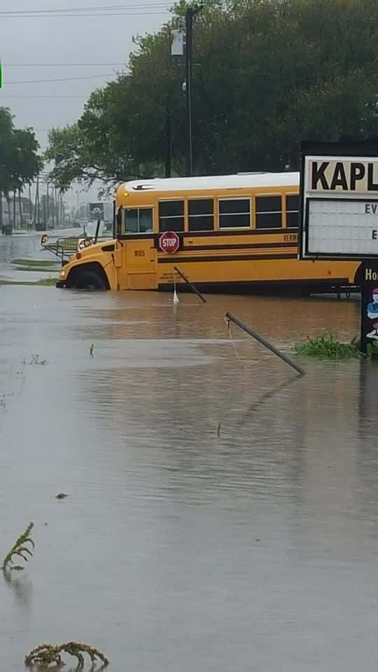 Kaplan Elementary Bus Stuck in Flood | Big 102.1 KYBG-FM