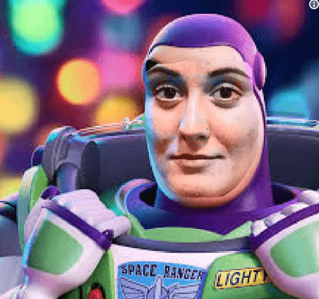 Woman S Picture As Buzz Lightyear Goes Viral Big 102 1 KYBG FM Womans Face Super Imposed On Buzz Lightyear