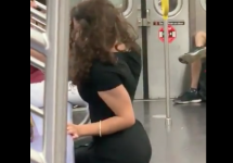 woman videoed selfies on subway