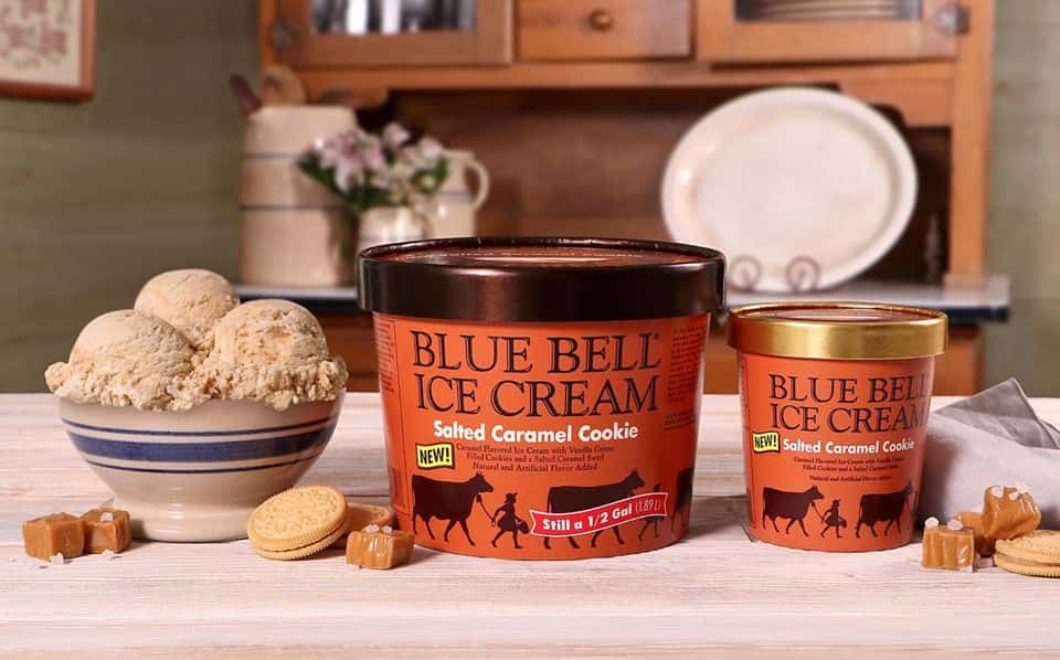 New Blue Bell Ice Cream 'Salted Caramel Cookie' In Stores Today Big