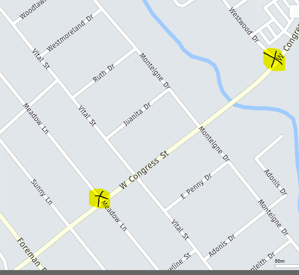 Map of Congress Street