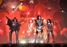 kiss rock band on stage performing