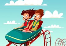 kids-rollercoaster-rides-boy-girl-riding-fast-rollercoaster_33099-175