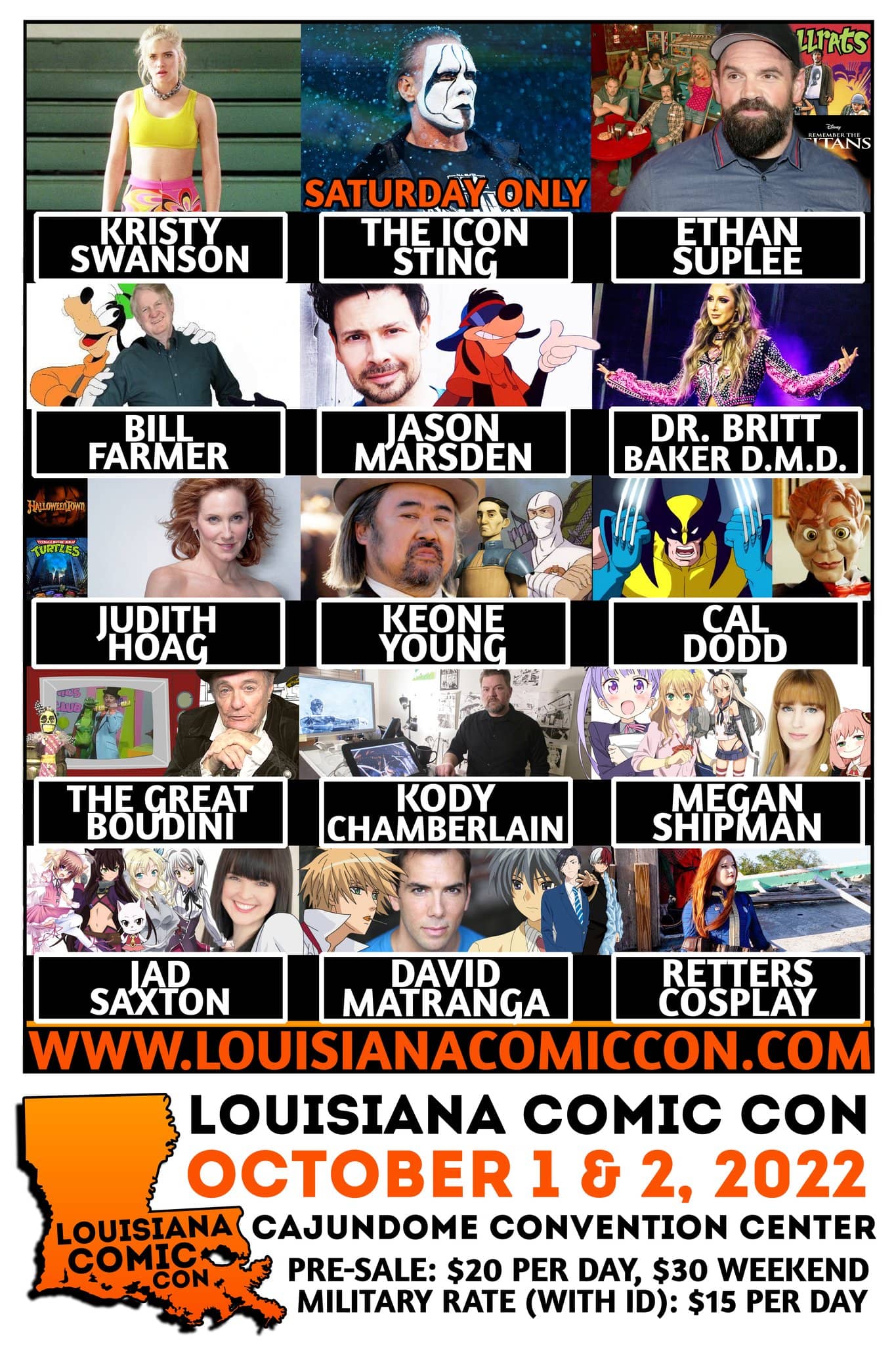 2022 Louisiana Comic Con at the Cajundome Convention Center Big 102.1