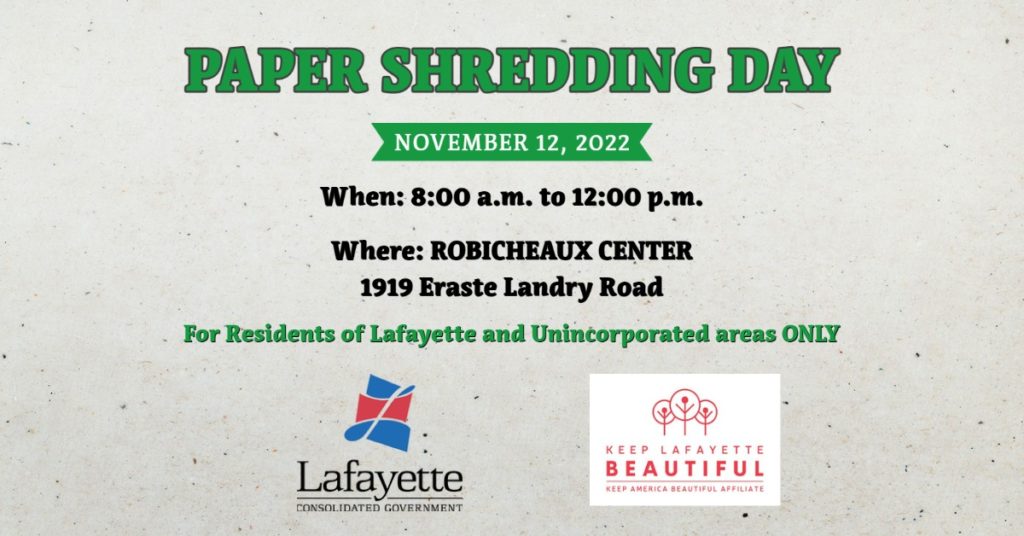 Lafayette Parish's Paper Shredding Day Big 102.1 KYBGFM