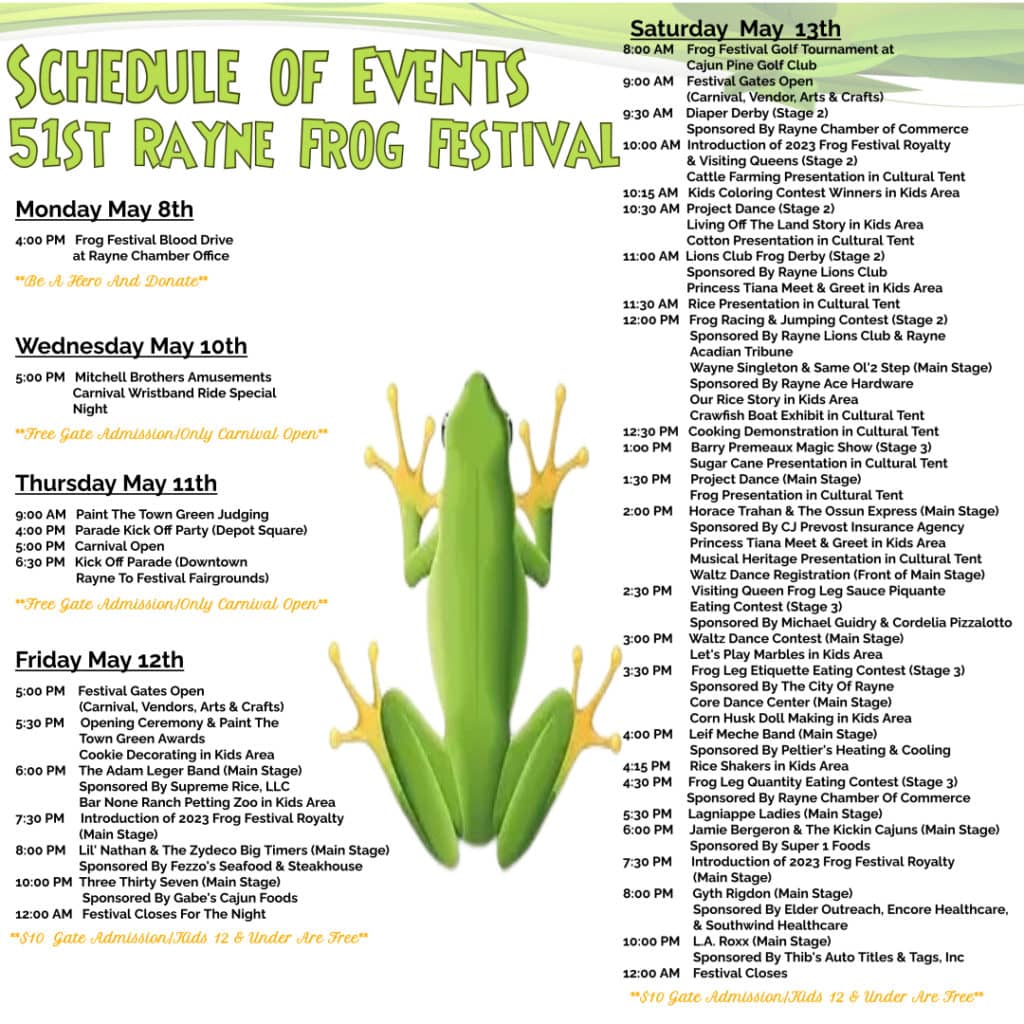 51st Annual Rayne Frog Festival Big 102.1 KYBGFM