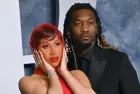 Cardi B and Offset at the 2023 Vanity Fair Oscar Party at the Wallis Annenberg Center. BEVERLY HILLS^ CA. March 12^ 2023
