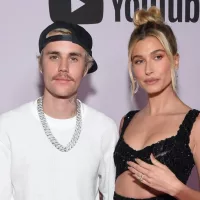 Justin Bieber and Hailey Bieber arrives for the Premiere Of YouTube Originals' "Justin Bieber: Seasons" on January 27^ 2020 in Westwood^ CA