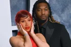 Cardi B and Offset at the 2023 Vanity Fair Oscar Party at the Wallis Annenberg Center. BEVERLY HILLS^ CA. March 12^ 2023