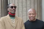 Jimmy Kimmel^ Quincy Jones^ Snoop Dogg^ Dr Dre at the Snoop Dogg Star Ceremony on the Hollywood Walk of Fame on November 19^ 2018 in Los Angeles^ CA