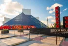 The Rock and Roll Hall of Fame and Museum in Downtown Cleveland Ohio USA on November 4^ 2016