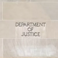 Sign of United States Department of Justice(DOJ) outside their headquarters building in Washington^ D.C. USA. Washington D.C.^ USA - march 1^ 2020