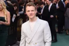 Patrick Gibson arriving for the "TOLKIEN" premiere at the Curzon Mayfair^ London LONDON^ UK. April 29^ 2019