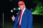 President Trump returns to the White House after speaking at a rally in Michigan Washington Dc^ United States^ April 29 2025