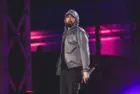 Eminem in Concert at The Michigan Central Station. Detroit^ Michigan June 6 2024