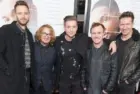 Brent Kutzle^ Drew Brown^ Ryan Tedder^ Eddie Fisher and Zach Filkins of OneRepublic attend Collateral Beauty movie premiere at Frederick Rose Hall Jazz at Lincoln Center New York^ NY - Dec 12. 2016