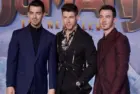 Joe Jonas^ Nick Jonas^ Kevin Jonas attend the premiere of Sony Pictures' "Jumanji: The Next Level" at TCL Chinese Theatre on December 09^ 2019 in Hollywood^ California