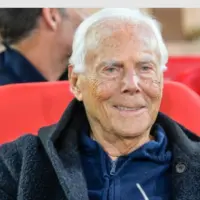 Giorgio Armani is seen during the Basketball Euroleague match between AS Monaco and EA7 Emporio Armani Olimpia Milan in Salle Gaston Medecin in Monaco. 20-03-2024