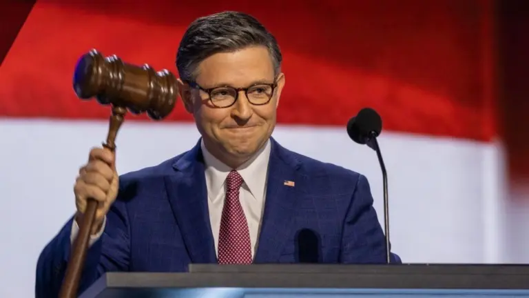 Speaker of the House Mike Johnson (R-LA) at the Republican National Convention. Milwaukee^ Wisconsin - July 15^ 2024