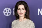 Anne Hathaway wearing dress and shoes by Valentino attends presentation of movie Armageddon Time during 60th New York Film Festival at Alice Tully Hall on October 12^ 2022