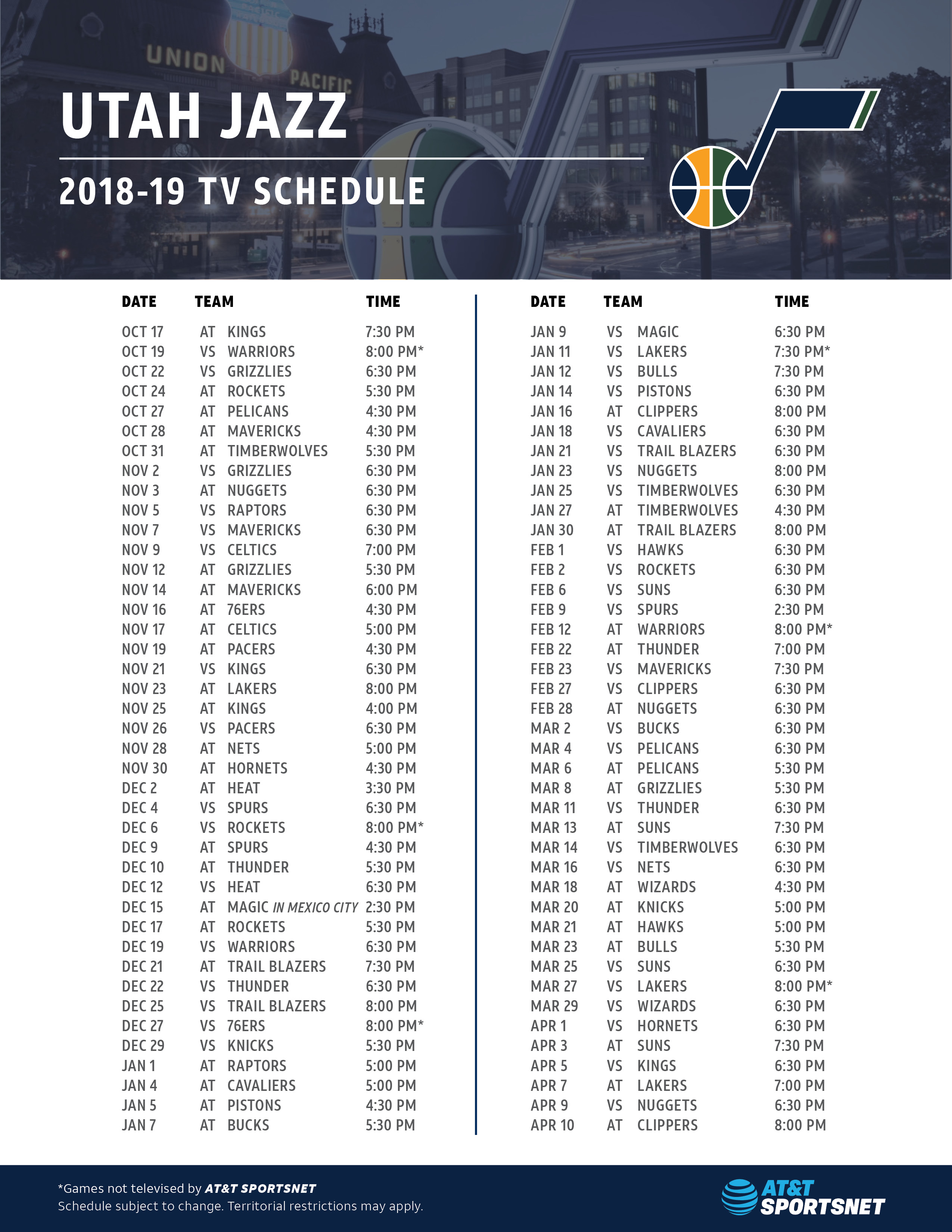 Jazz Basketball Schedule 2025