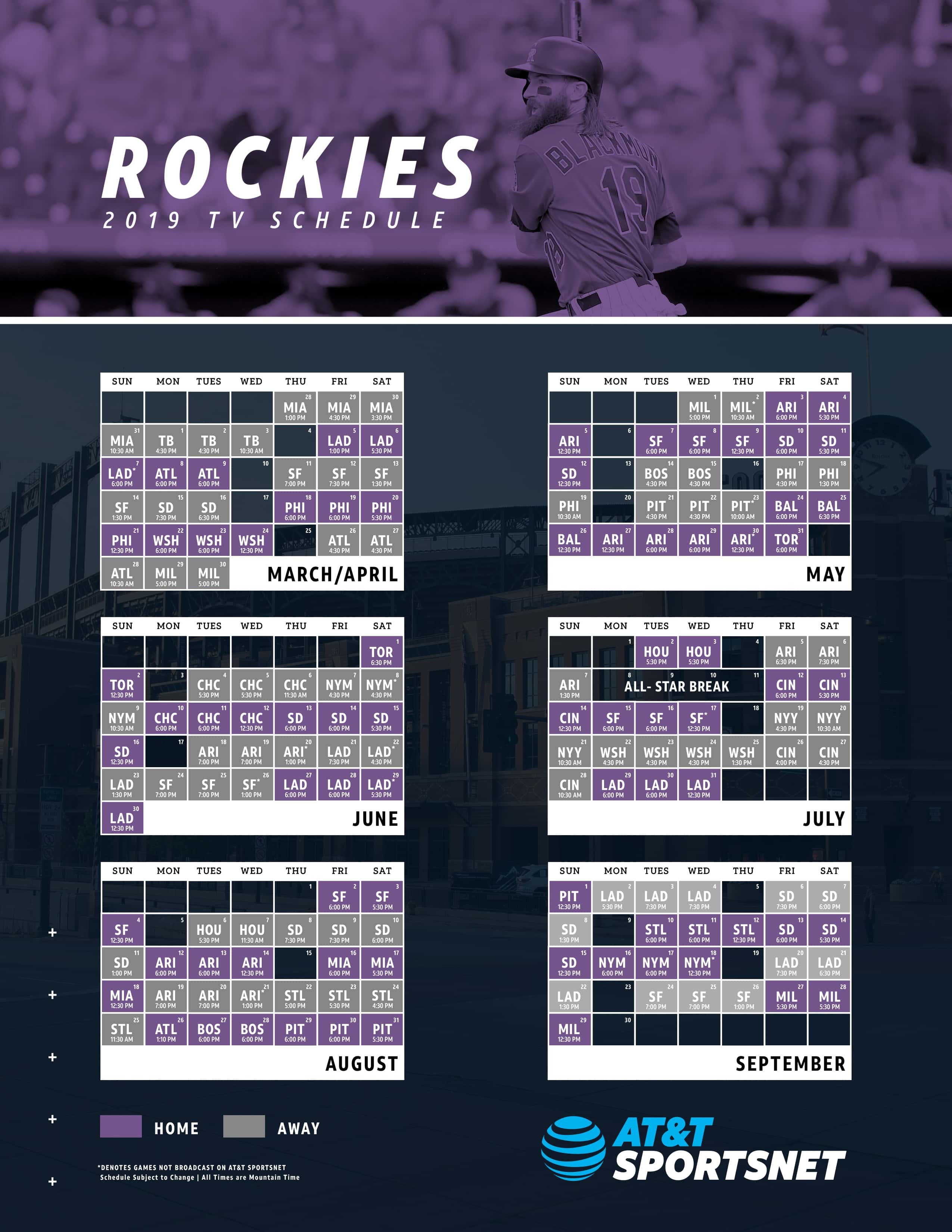 Rockies Opening Day 2019 Schedule change comin