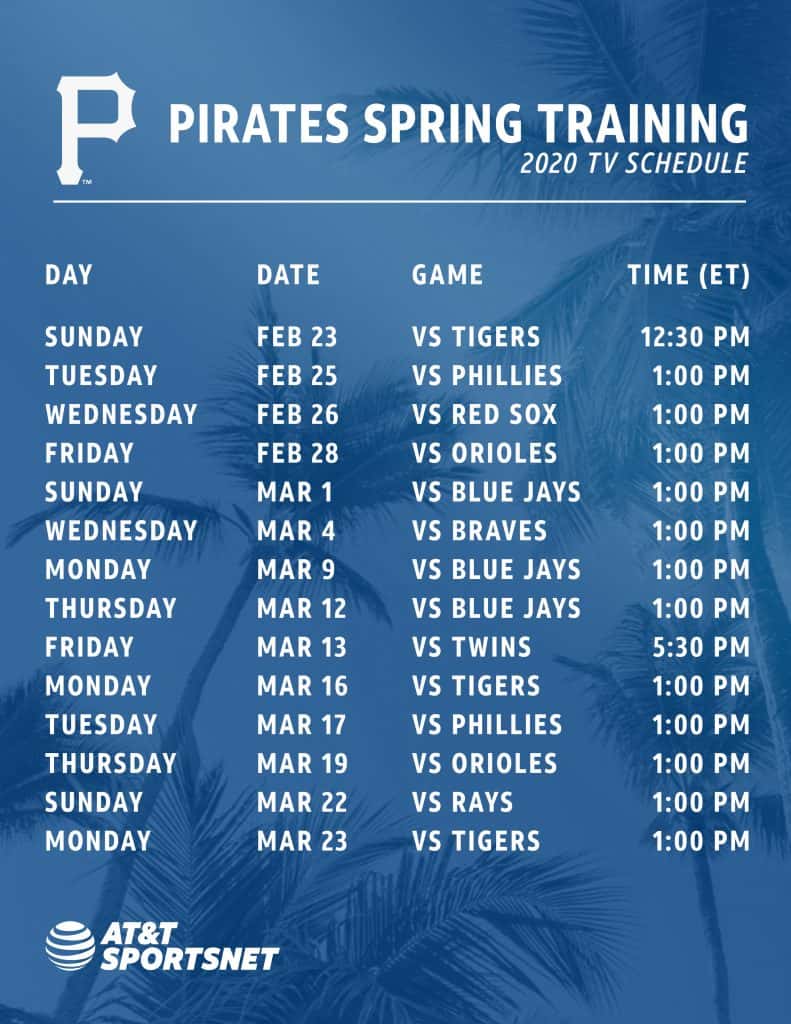 Pirates Schedule | AT&T SportsNet