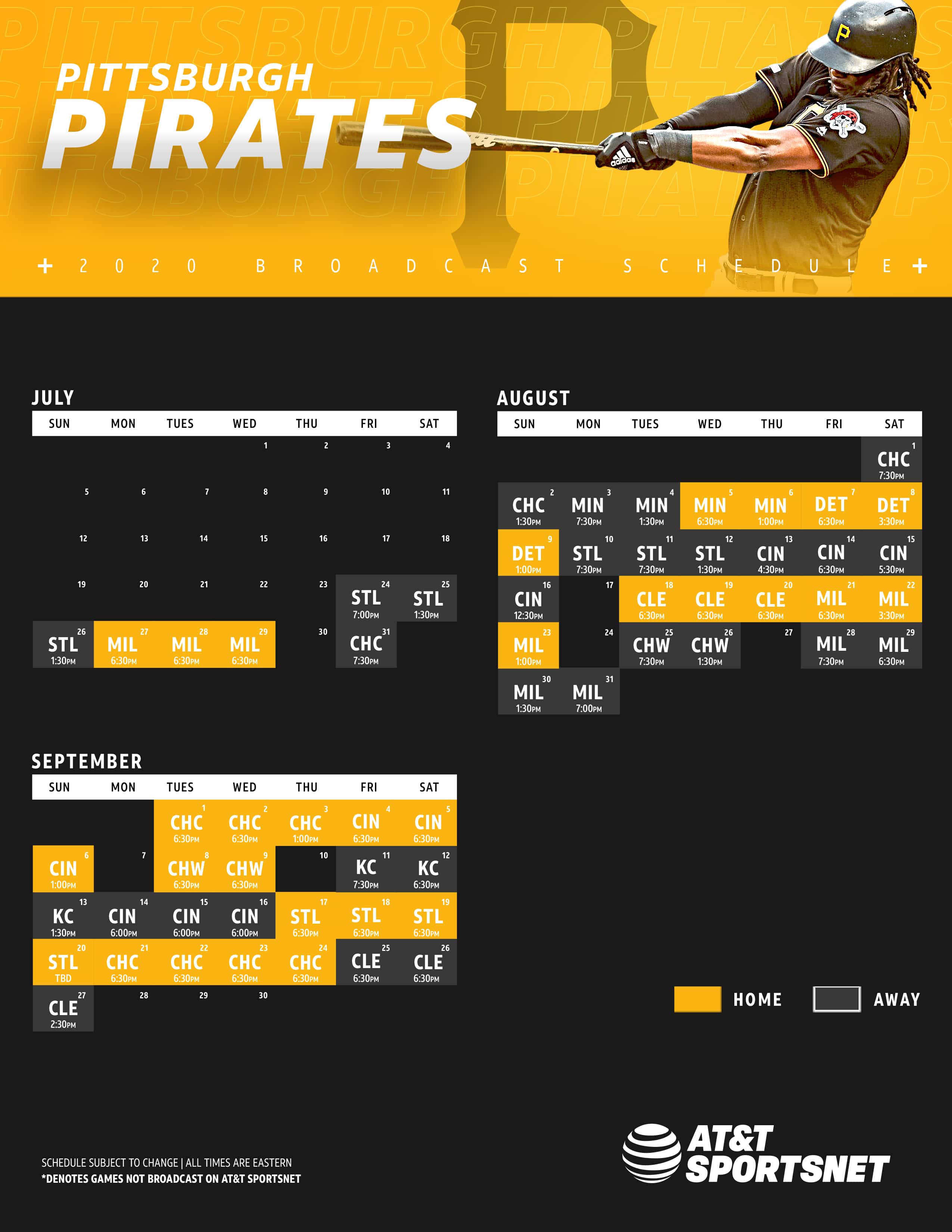 Pirates Schedule AT&T