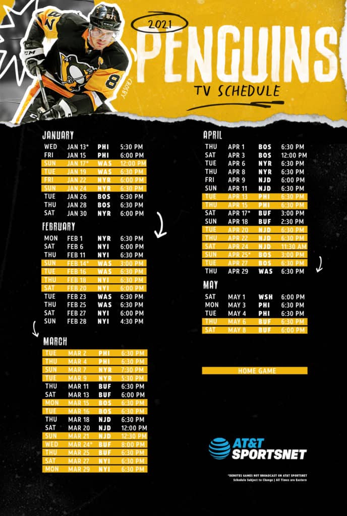 Penguins Schedule | AT&T SportsNet