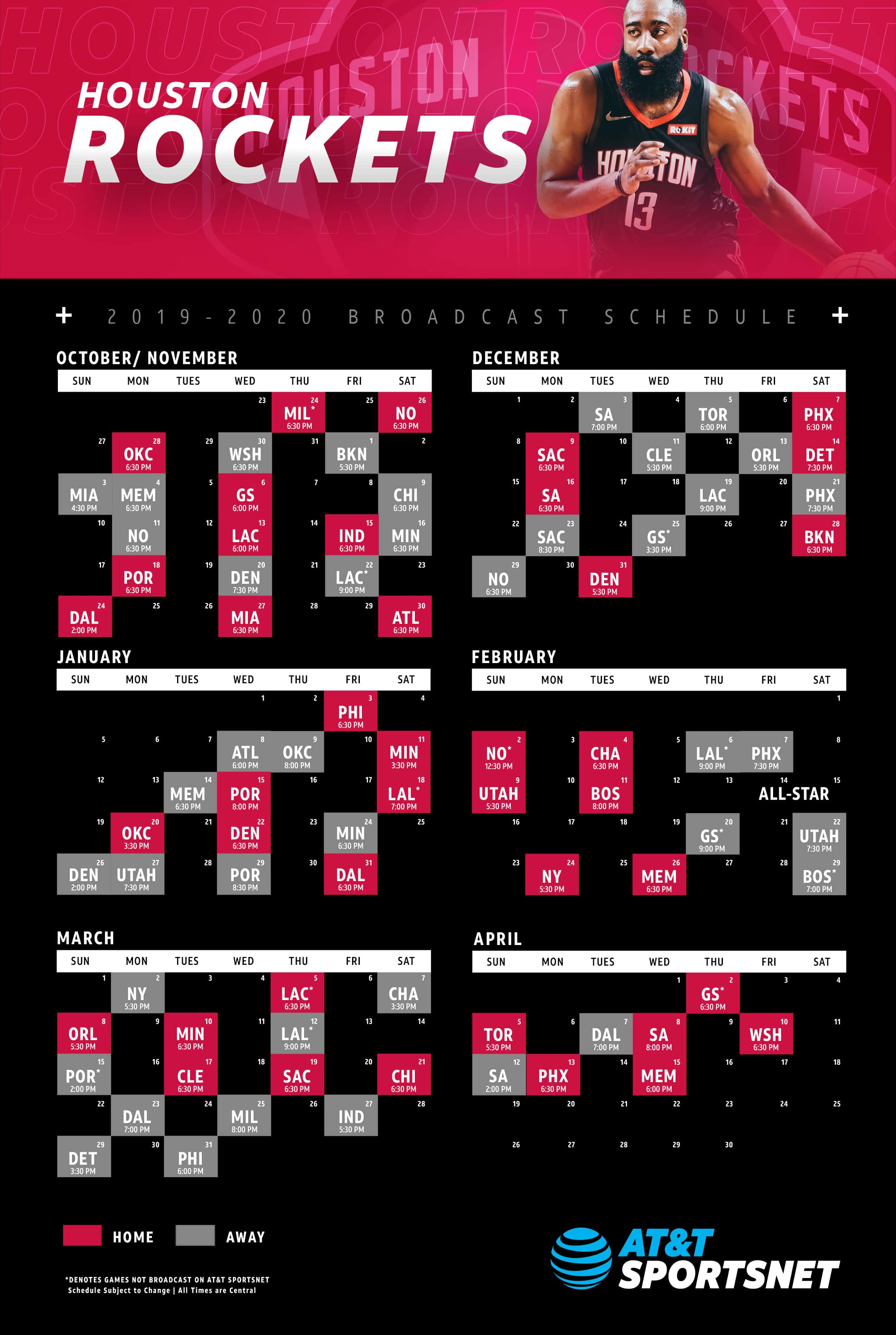 Rockets Schedule 2022 2019_Attsn_Sw_Rockets_Schedule | At&T Sportsnet.