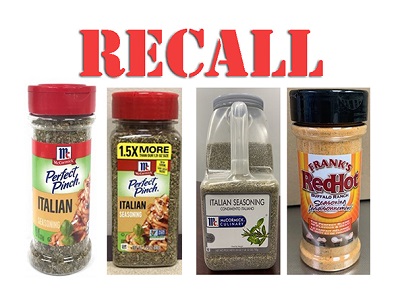 Several McCormick spices recalled over salmonella concern