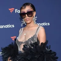 Doja Cat arrives for Michael Rubin's 2022 Fanatics Super Bowl Party on February 12^ 2022 in Culver City^ CA
