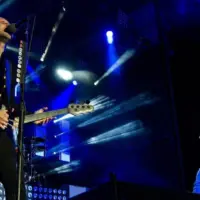 Brent Smith and Eric Bass with Shinedown perform live onstage at Rockstar Uproar Festival on September 25 2012 in Nampa^ Idaho.