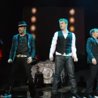 Backstreet Boys Band^ during show at Citibank Hall^ in the city of Rio de Janeiro^ Brazil Rio de Janeiro^ February 25^ 2011