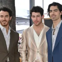Kevin Jonas^ Nick Jonas and Joe Jonas at the Hollywood Walk of Fame Star ceremony. LOS ANGELES^ CA. January 30^ 2023