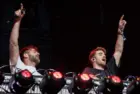The Chainsmokers in concert at BottleRock Napa Valley in Napa^ CA NAPA^ CA - MAY 25^ 2018
