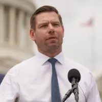 Rep. Eric Swalwell (D-CA) speaks at a news conference at the U.S Capital calling for the immediate release of Asim Khafoor who was arrested and jailed in the UAE. Washington^ DC – July 28^ 2022