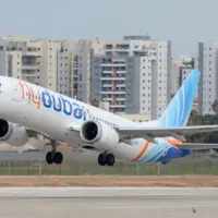 Boeing 737 MAX 8 - FlyDubai take off from Ben gurion airport Tel Aviv ^ Israel - 03.14.2023