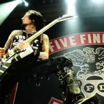 Five Finger Death Punch (5FDP)^ heavy metal band^ performs at Pavello Olimpic de Badalona stage on November 25^ 2013 in Barcelona^ Spain.