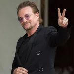 BONO at Elysee Palace to meet the French President Paris^ FRANCE - July 24^ 2017