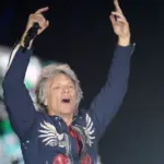 Jon Bon Jovi of the band Bon Jovi^ during a show at Rock in Rio 2019 in Rio de Janeiro Rio de Janeiro^ September 30^ 2019