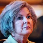 The image shows Susie Wiles^ who serves as the White House Chief of Staff. ^ New York City^ 28 Sep 25