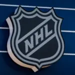 San Francisco^ CA - Sept 1 2025: The NHL Logo is seen on the facade of a building.