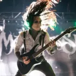 Motionless in White (metalcore music band) perform in concert at Download (heavy metal music festival) on June 22^ 2017 in Madrid^ Spain.