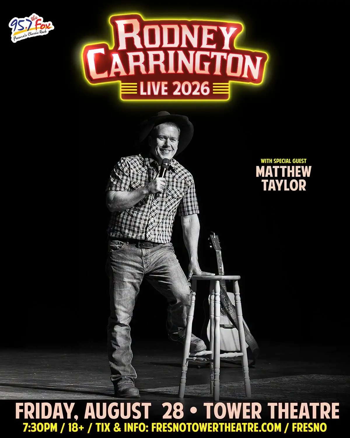 95.7 The Fox presents Rodney Carrington at Tower Theatre