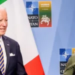 Ukraine Pres. Zelenskyy^ US Pres. Biden during NATO SUMMIT 2023 VILNIUS^ LITHUANIA. 12th July 2023.