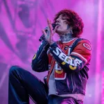 Rock band Bring Me the Horizon performing at Rockfest music festival HYVINKAA^ FINLAND – JUNE 2 2022: Pictured: lead singer Oliver Sykes